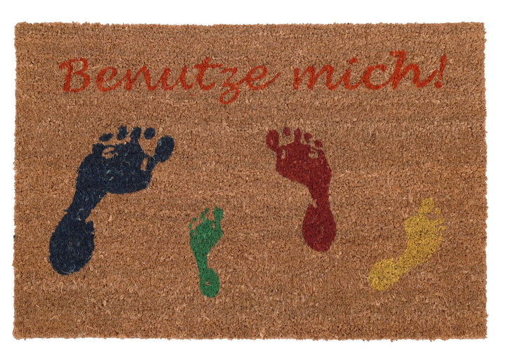 Betz Kokosmatte aus 100% Kokos - Fussmatte - Fussabstreifer –Schmutzfangmatte Muster Benutze Mich Gr
