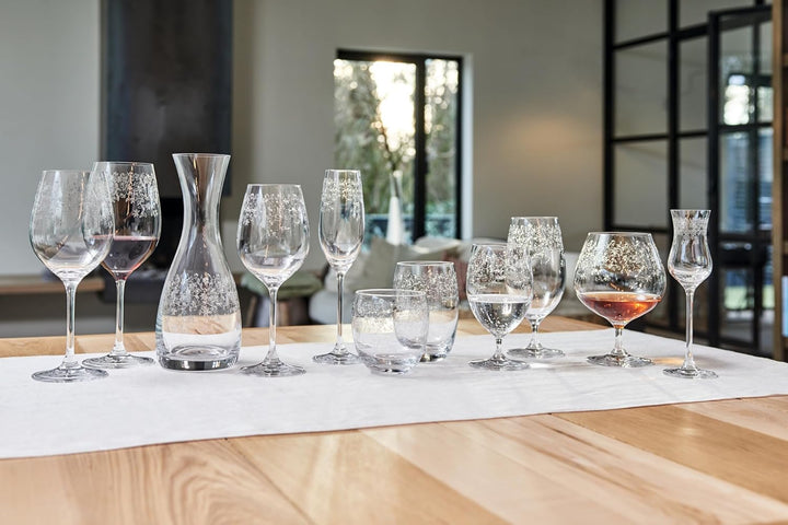 Leonardo Chateau Trink-Gläser 6er Set, Glas-Becher mit floralem Muster, spülmaschinenfeste Wasser-Gl