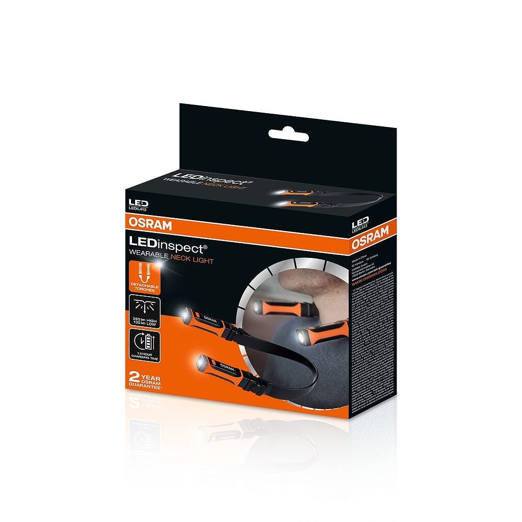 OSRAM LEDIL413 LEDInspect WEARABLE NECK LIGHT, LED-Inspektionsleuchte, 6500K, wiederaufladbare Nacke