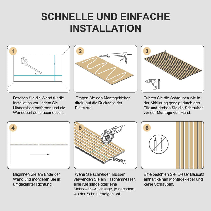 Akustikpaneele Holz 0,72㎡ - 1 Satz 120x60cm Rohholz Farbe Wandpaneele 3D, Moderne Akustiklösung für