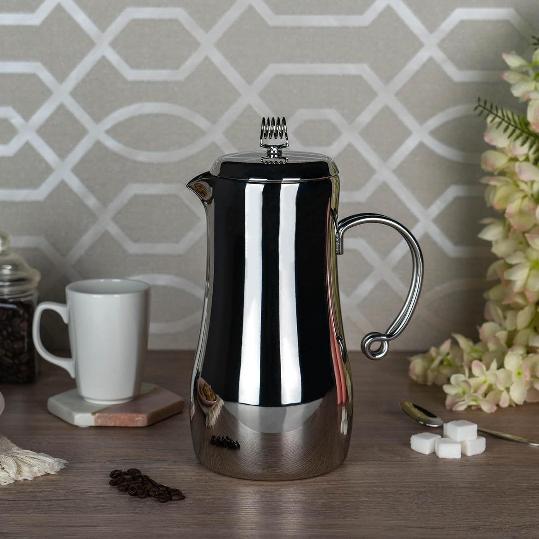 Café Stål MPC-05DW Elements Doppelwandiger Kaffeebereiter aus 18/10 Edelstahl – Hochglanzpolitur mit