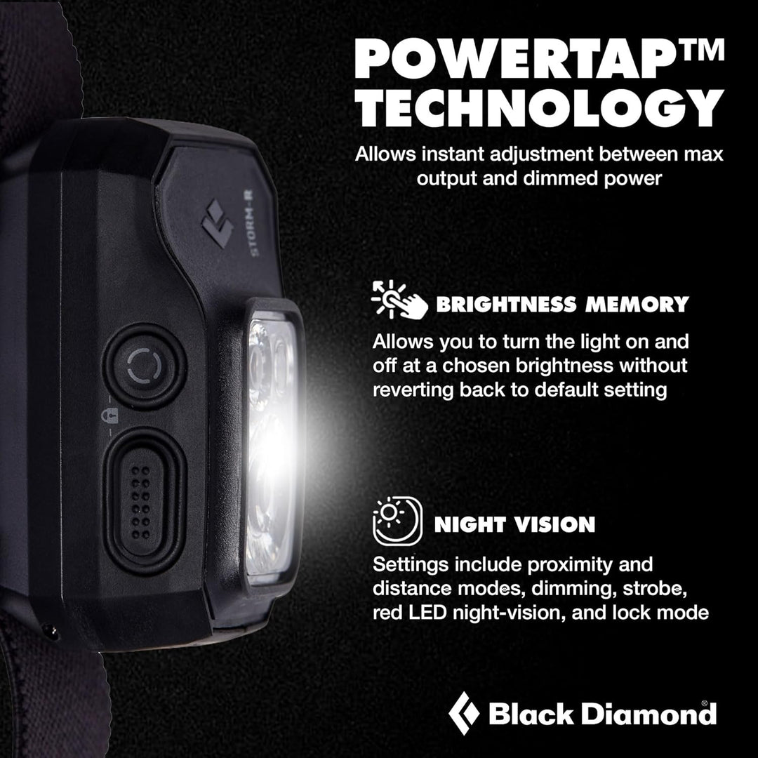 Black Diamond Storm 500-r Stirnlampe Kunststoff Einheitsgrösse Schwarz, Einheitsgrösse Schwarz
