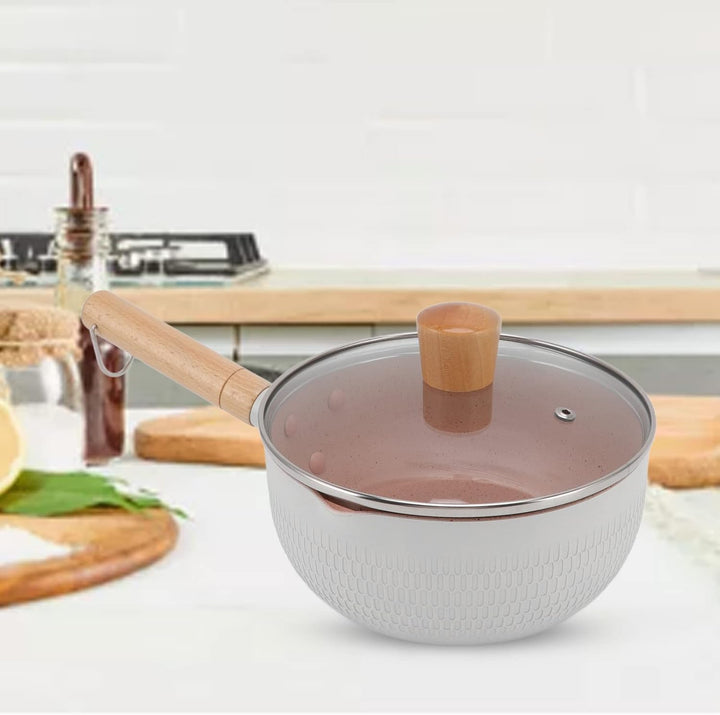 Sossenpfanne, Antihaft-Aluminiumlegierung, Multifunktionaler Milchtopf Mit Holzgriff, Kochpfanne Im