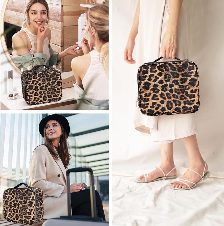 Kosmetiktasche mit LED Beleuchtung Licht, Make-up Tasche Koffer Verstauen für Reisen, Kosmetikkoffer