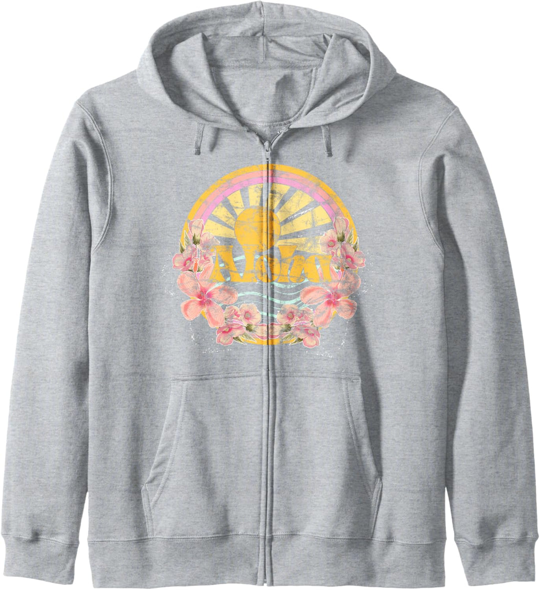 Trendy Tropical Hibiscus Kapuzenjacke