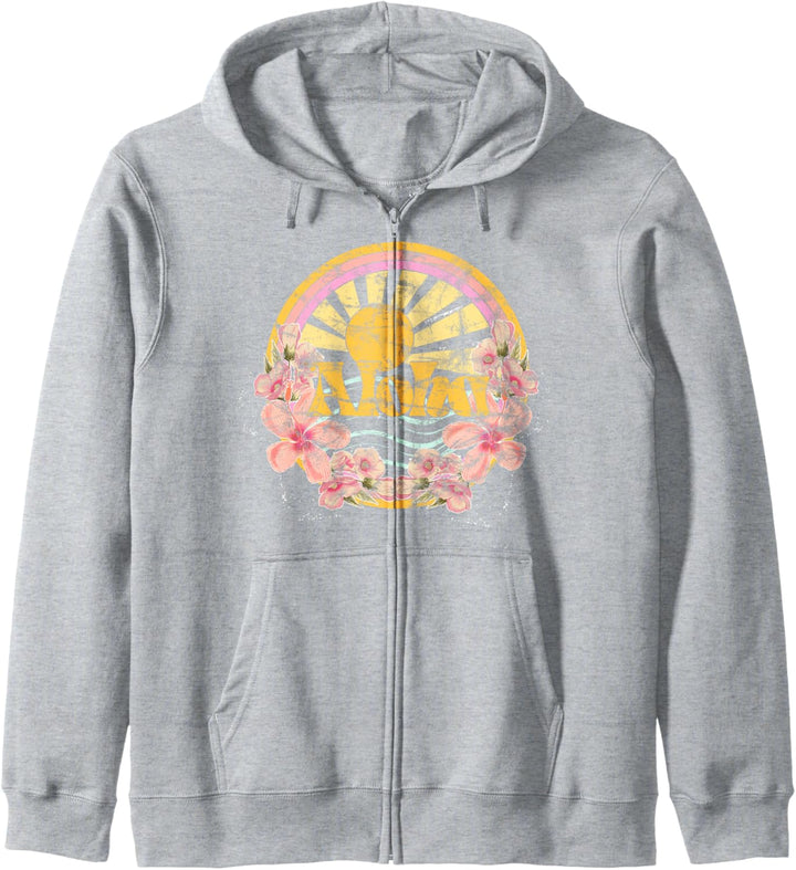Trendy Tropical Hibiscus Kapuzenjacke