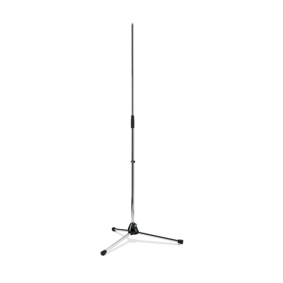 K&M 201A/2 Mikrofonstativ verchromt – Solostativ mit grossem Fusskreis - 90 – 160,5 cm ausziehbar, 3