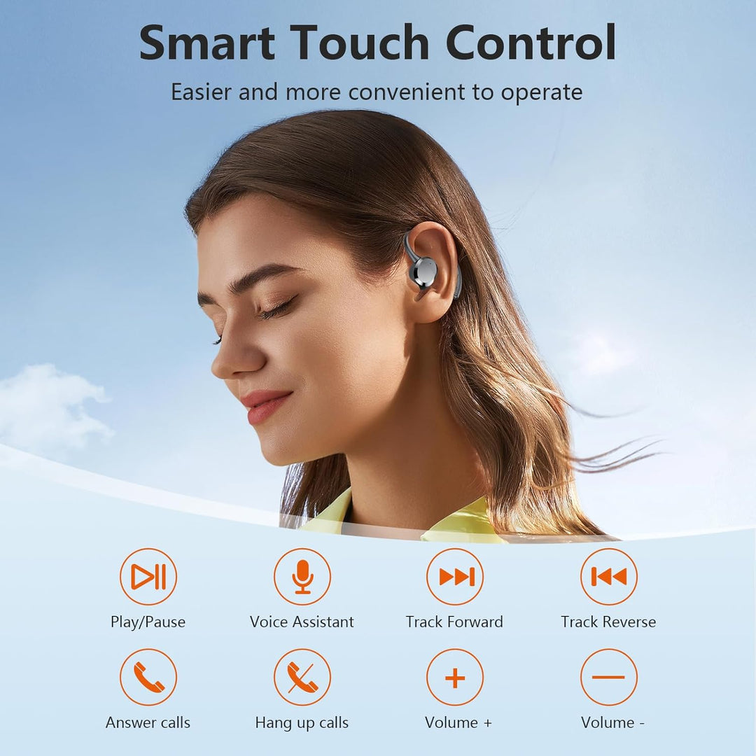 Bluetooth Kopfhörer Sport, Kopfhörer Kabellos Bluetooth 5.4 mit 4 ENC Noise Cancelling Mic, Kabellos