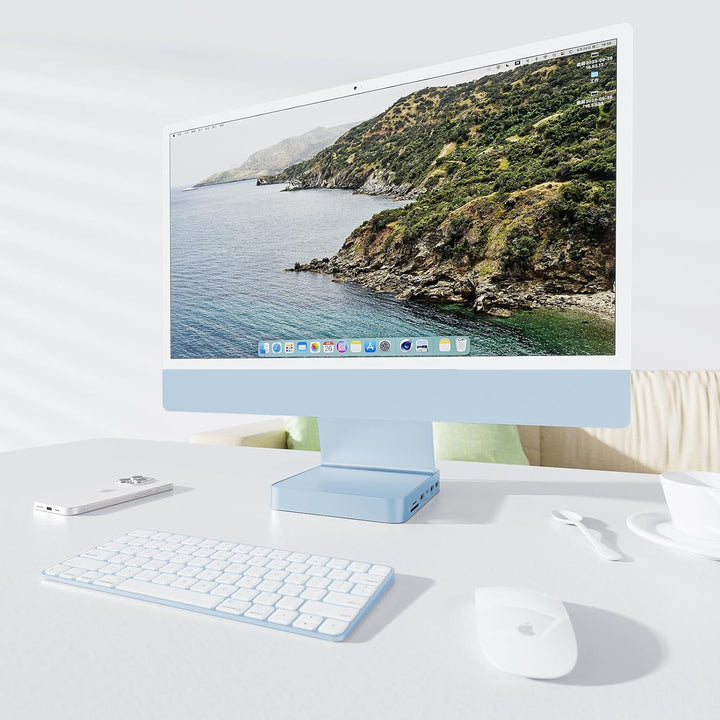 PULWTOP USB C HUB Für iMac 24-Zoll 2021/2023,7 In 1 USB-Hub Für iMac M1/M3,iMac Zubehör Mit USB C 10