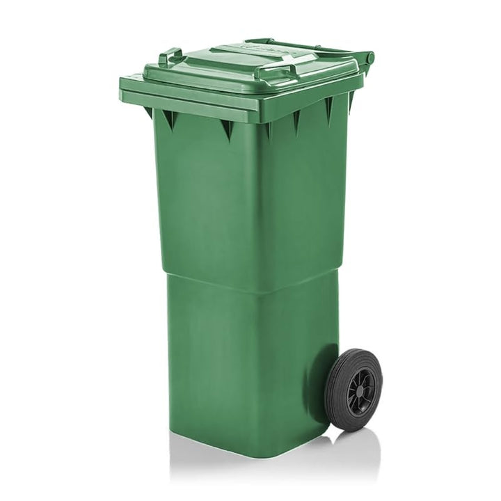 Mülltonne 60L mit Deckel und Rädern | Robuster Abfallbehälter aus HDPE | EN 840 Zertifiziert | UV-be
