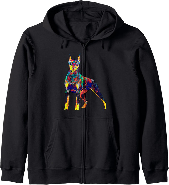 Dobermann Hund Kapuzenjacke