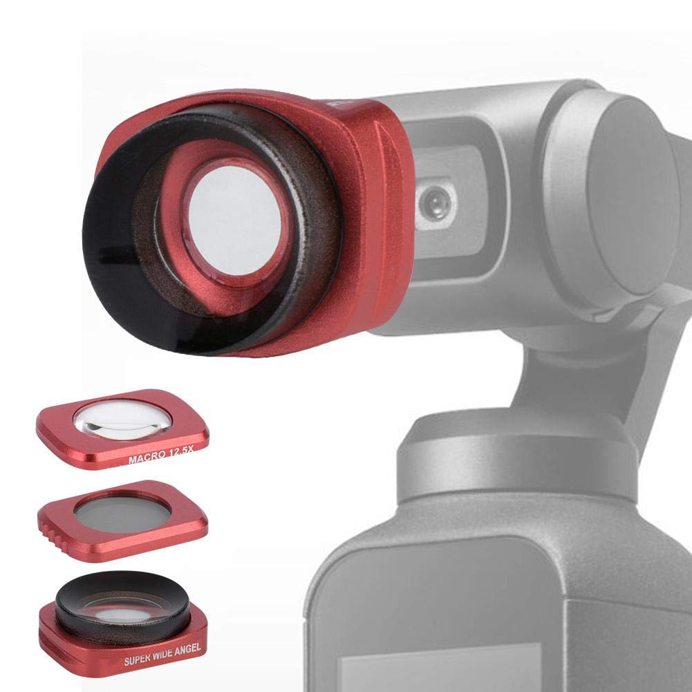 3 Stück Kamera CR Weitwinkel + 12.5X Makro + CPL Objektiv Filter Kit Set für DJI OSMO Pocket Gimbal