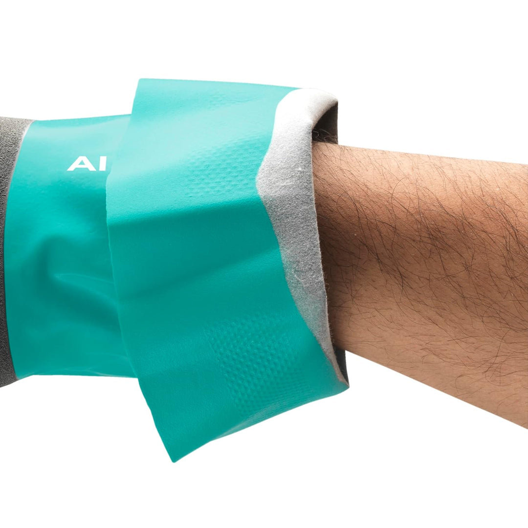 Ansell Alphatec 58-430 Chemikalien-Arbeitshandschuhe, Hochleistungsfähige Nitrilmischung, Gute Finge