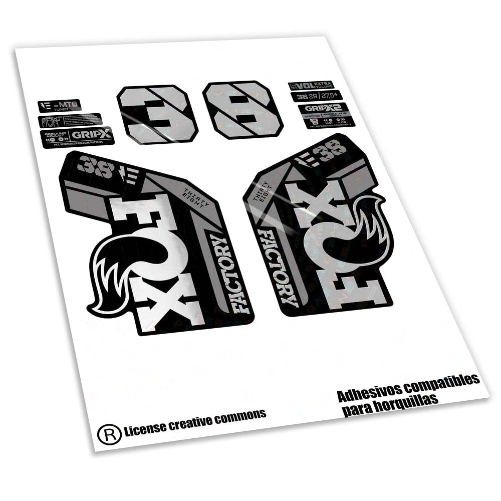 Ref: VP640 Aufkleber, kompatibel mit Fox-38 KASHIMA 2025 MTB, Sticker, Aufkleber, Aufkleber für Moun