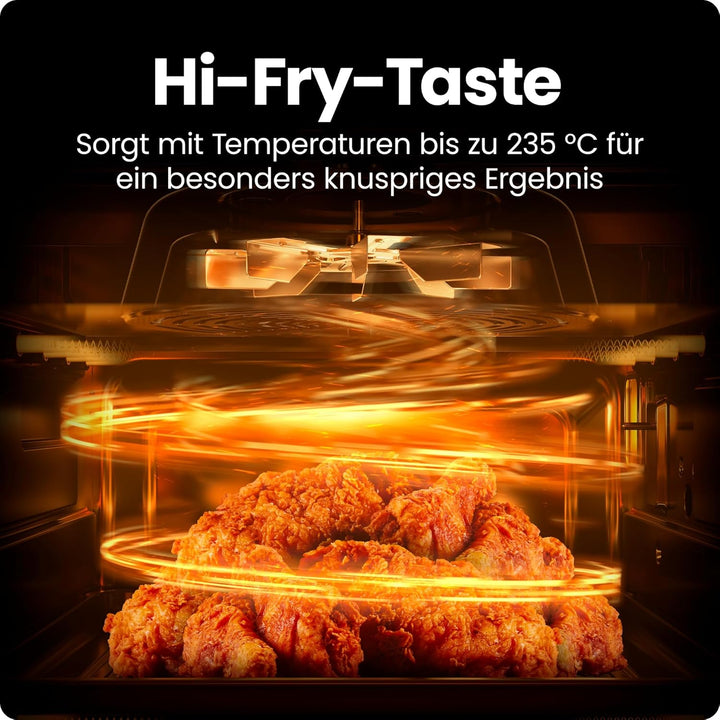 Chefman 5,7L Heissluftfritteuse, schnell & einfach, kompakte Heissluftfritteuse mit Hi-Fry Technolog