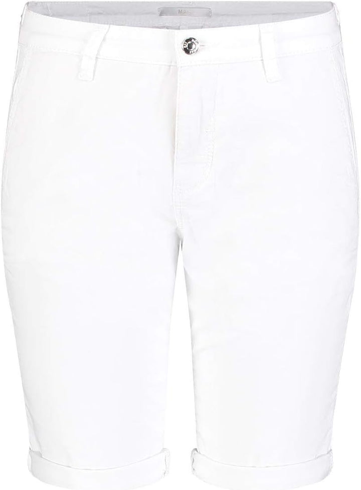 MAC Jeans MCA Damen Chino Shorts per Pack Weiss (White 010), W44(Herstellergrösse: 44/09)