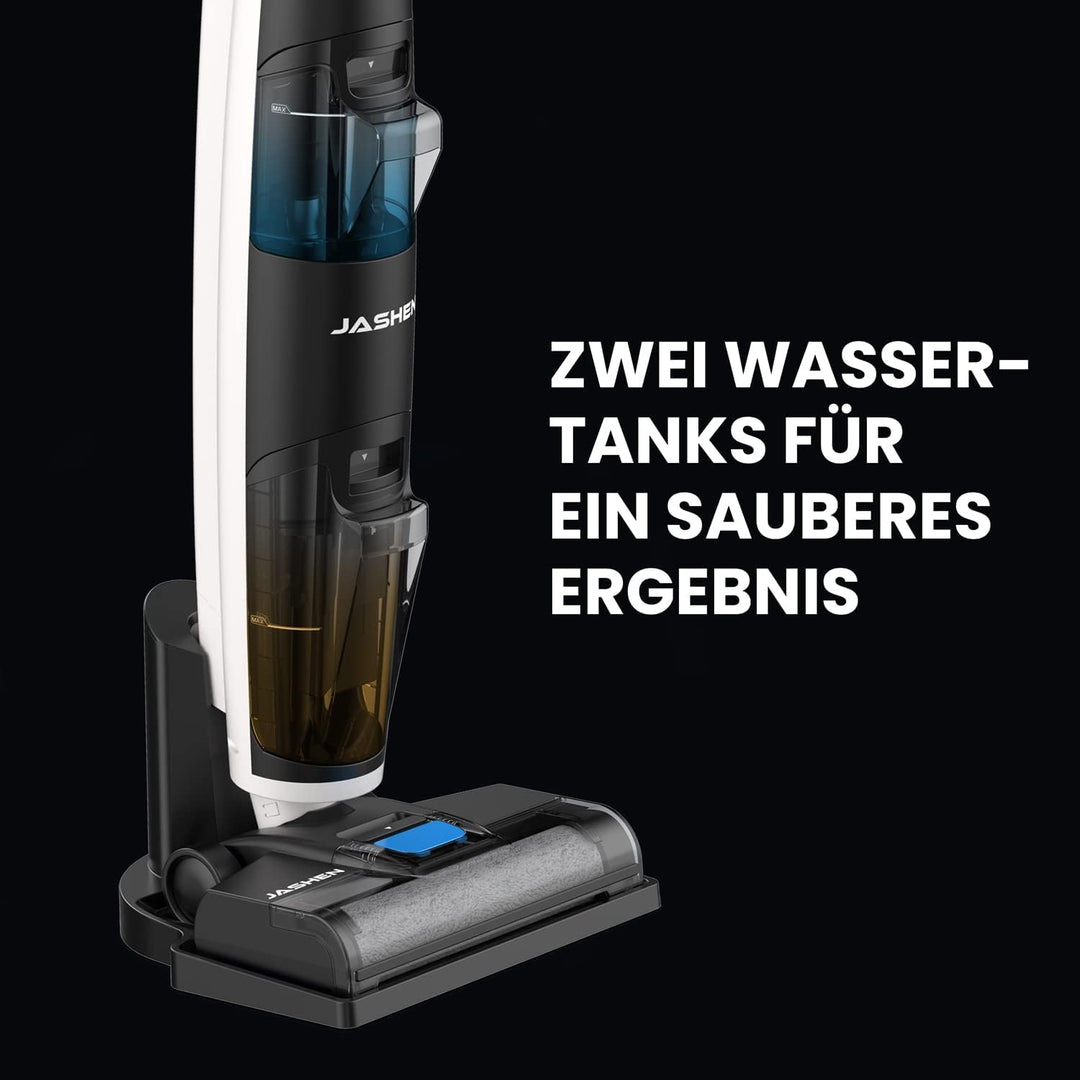 JASHEN F12 Nass Trockensauger für Hartböden, bis 35 Min Akku-Laufzeit, Selbstreinigungsfunktion, 800