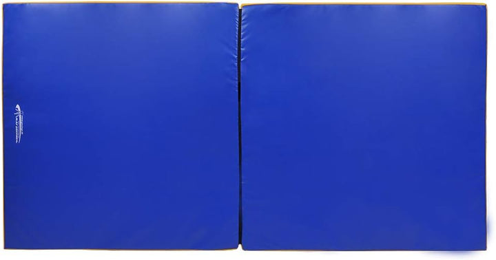 Grevinga® Turnmatte VB 80 | Blau, 200 x 200 cm, Turnen, Klappbar auf 100 x 100 cm Blau-Gelb 200 x 10