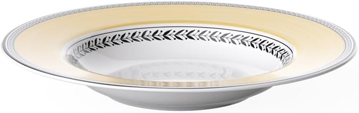 Villeroy und Boch Audun Fleur Suppenteller, Premium Porzellan 24X24X3,5CM Landhaus & Rustikal, 24X24