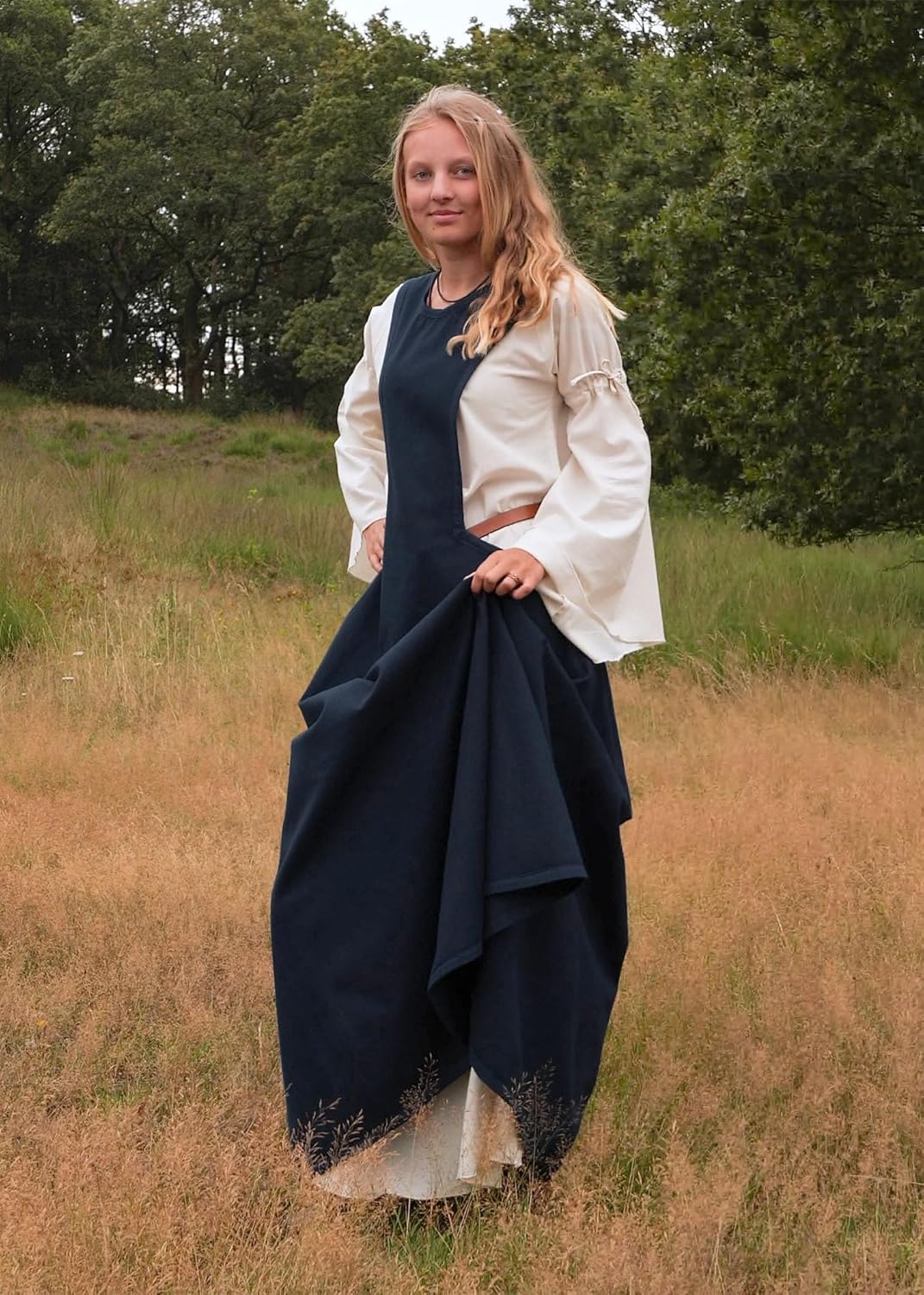 Battle-Merchant Mittelalter Überkleid Surcot Andra für Damen aus Canvas | Segeltuch Baumwolle Wiking