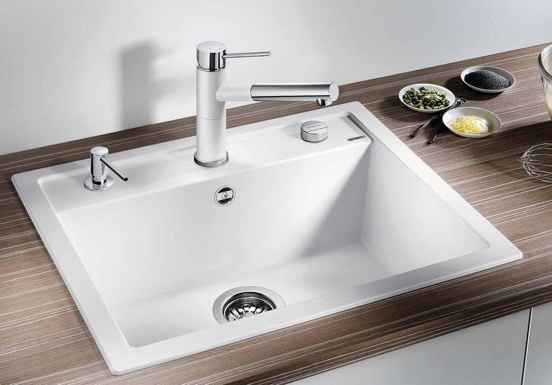 BLANCO DALAGO 6 | SILGRANIT weiss | Einbauart: Einbau von Oben | mit Ablauffernbedienung | 60er Unte