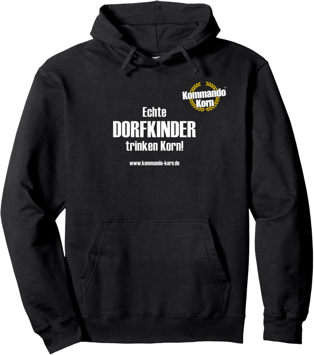 Echte Dorfkinder trinken Cola Korn Pullover Hoodie