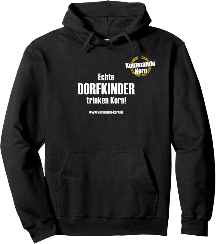 Echte Dorfkinder trinken Cola Korn Pullover Hoodie