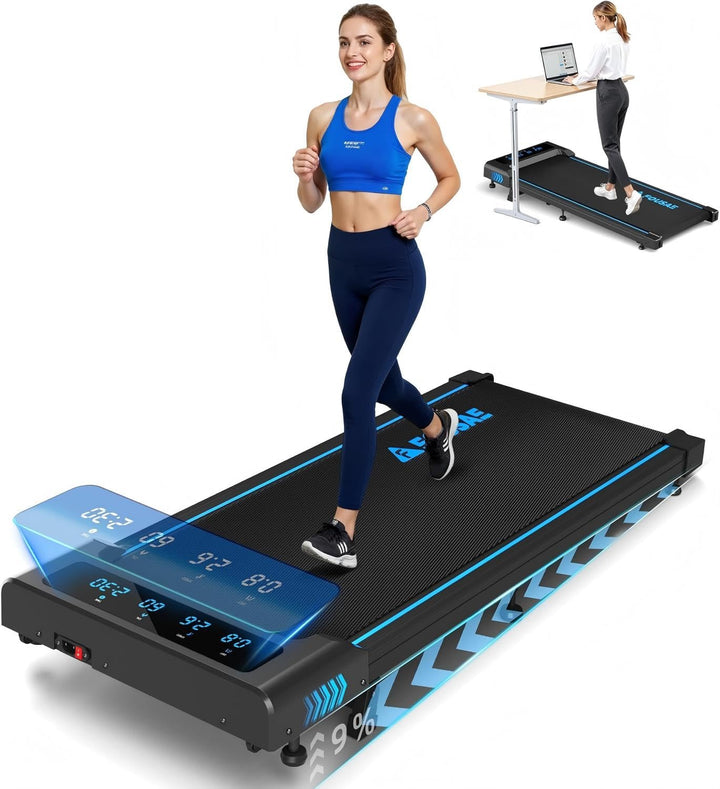 Walking Pad Laufband für Zuhause, 4-IN 1 Laufband Schreibtisch mit 9% Steigung, 2.5HP Walking Machin