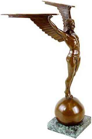 Kunst & Ambiente - Icarus Art Deco Skulptur aus Bronze - signiert Gennarelli - Mythologische Figur -
