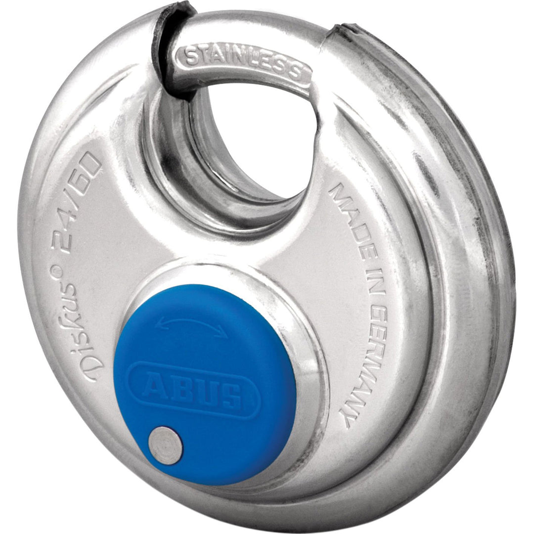 ABUS - 24IB/60 60mm Diskus Vorhängeschloss Edelstahl Gleichschliessend EE0121 ...