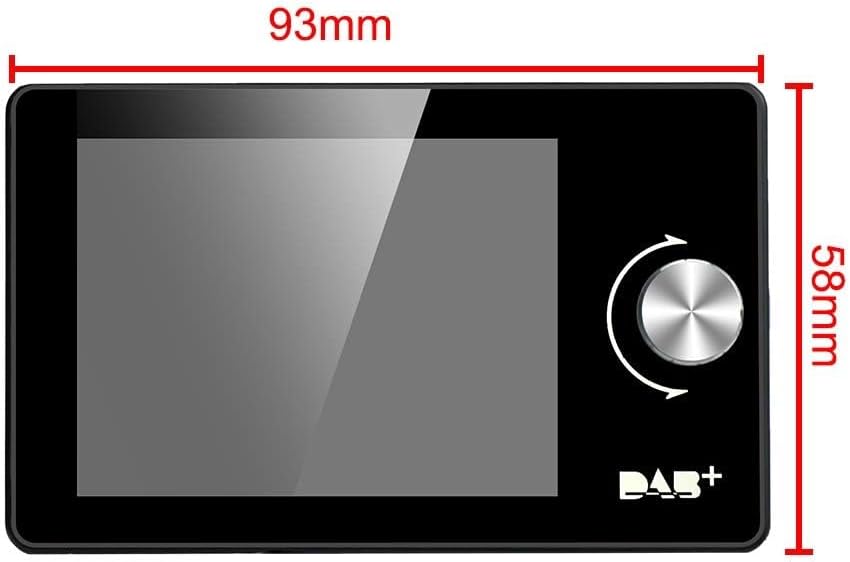 EZoneTronics 2,8"Buntes Display Auto DAB+Radio-Adapter, tragbares DAB-Digitalradio Bluetooth FM-Send
