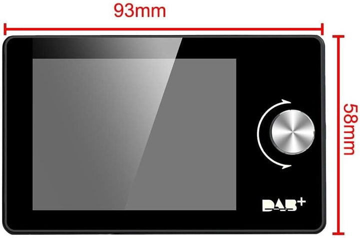 EZoneTronics 2,8"Buntes Display Auto DAB+Radio-Adapter, tragbares DAB-Digitalradio Bluetooth FM-Send