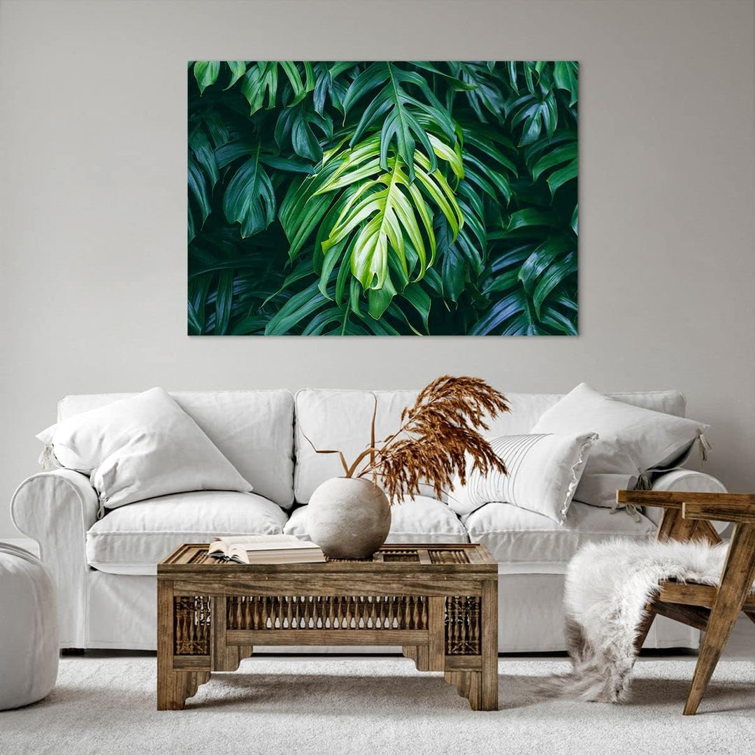 ARTTOR Bilder auf Leinwand 100x70cm Leinwandbild mit Rahmen Blume Natur Gross Wanddeko Bild Schlafzi