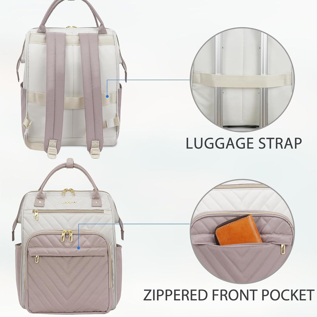 VANKEAN Laptop-Rucksack für Damen – Herren, Computer-Arbeitstasche, grosse Kapazität, wasserdicht, 3