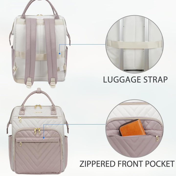 VANKEAN Laptop-Rucksack für Damen – Herren, Computer-Arbeitstasche, grosse Kapazität, wasserdicht, 3