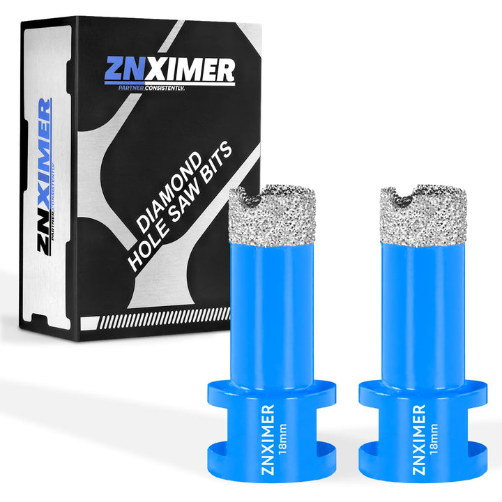 Diamant Fliesenbohrer 18mm - 2 Stück M14 Diamantbohrer Lochsäge für Fliesen Porzellan Keramik Marmor