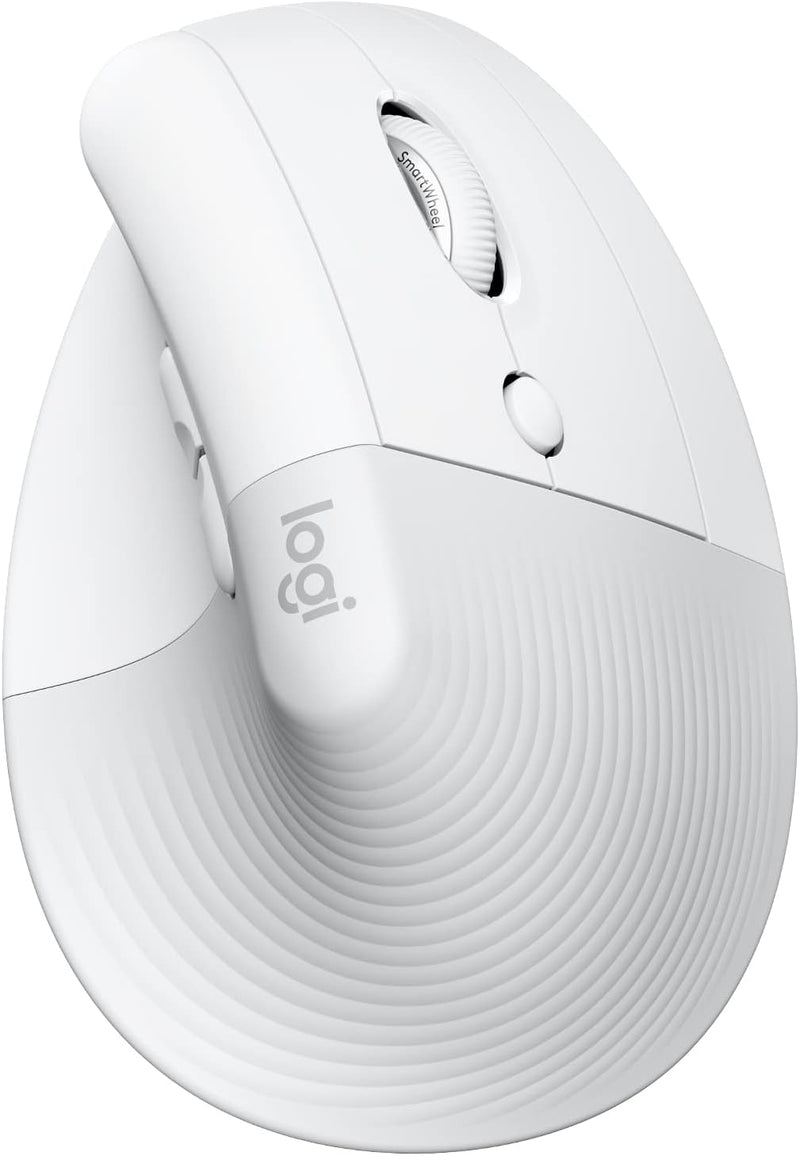 Logitech Lift für Mac, Kabellos Vertikale Ergonomische Maus, Bluetooth, Leise Klicks, Leises Smartwh