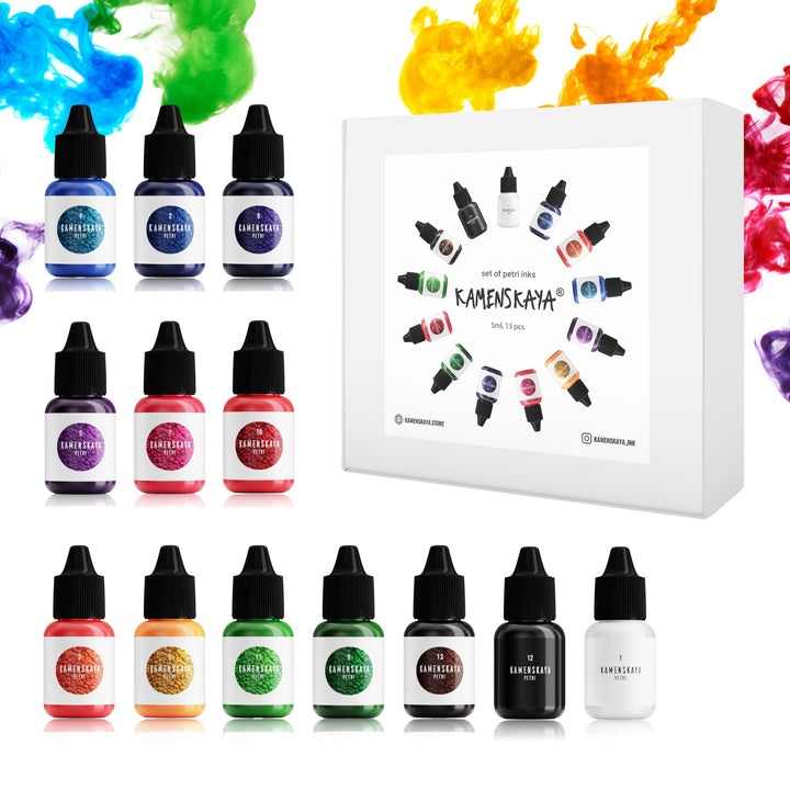 Satz von 13 x 5 ml Mini-Petrifarben