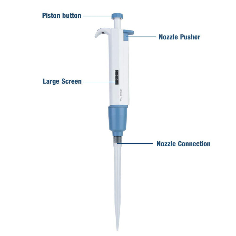 Einstellbare Mikropipette, 1000-5000ul Wissenschaftliches Handbuch Pipette mit variablem Volumen, Sc