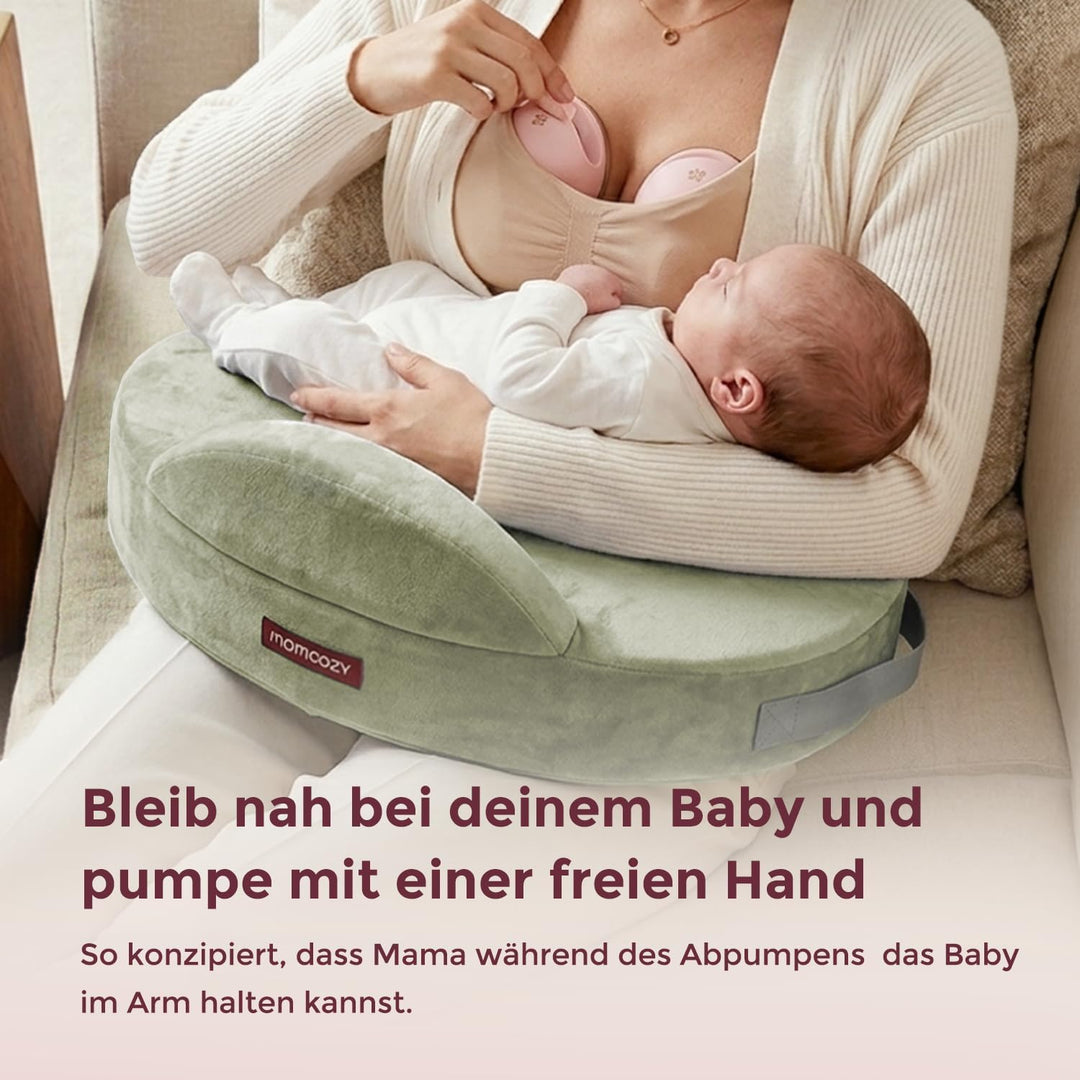 Momcozy Stillkissen mit Sicherheitsstütze – Fester und federnder Memory-Schaum – Stabile, ergonomisc