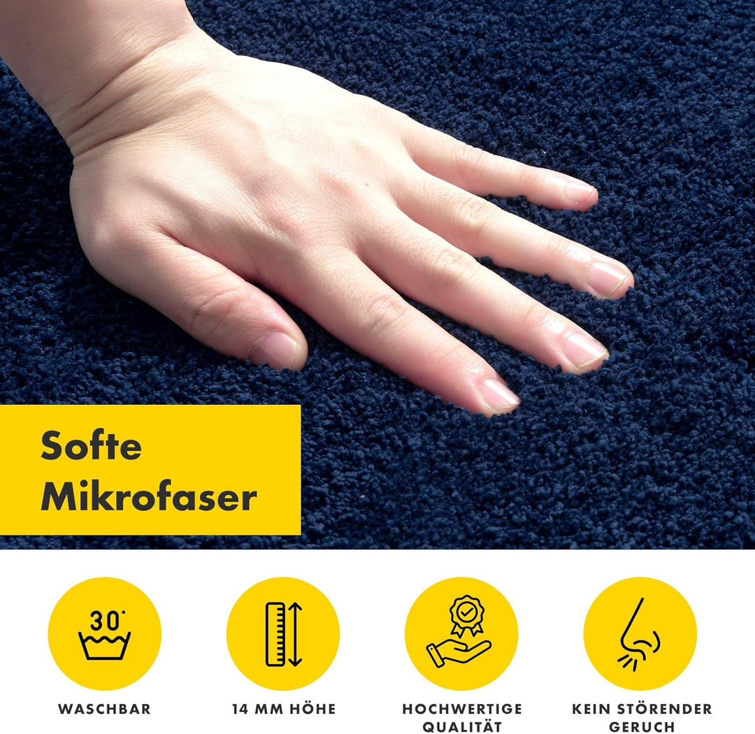 Floordirekt Schmutzfangmatte NASA, Dunkelblau - 60 x 150 cm Fussmatte, Türmatte für Eingangsbereich