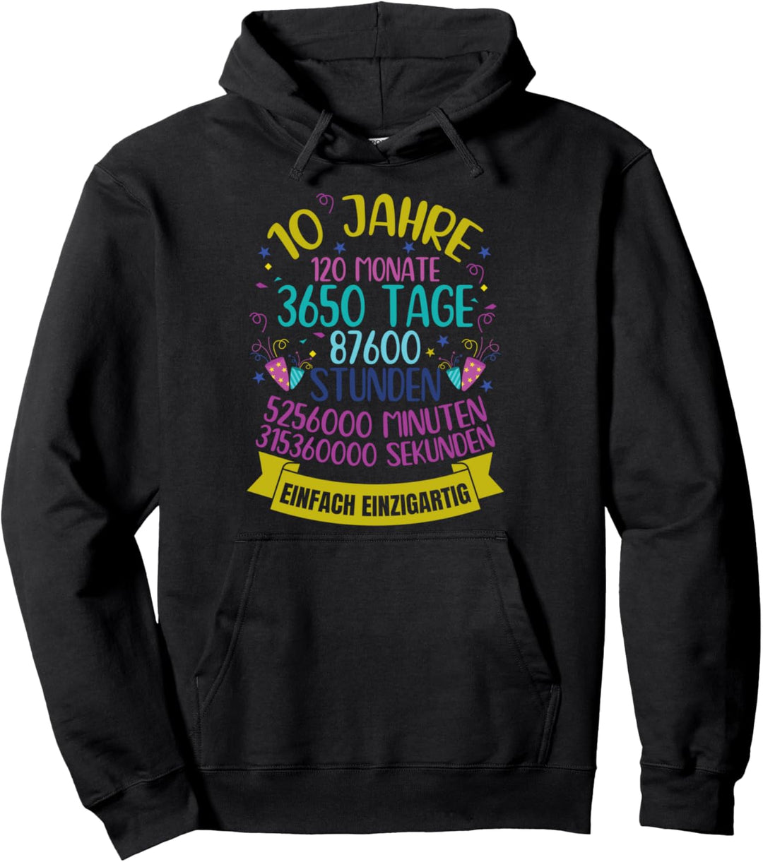 10. Geburtstag 120 Monate Bday Kindergarten Geburtstagskind Pullover Hoodie