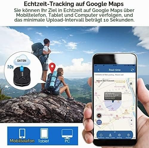 TKMARS Mini GPS Tracker Ohne ABO GPS Tracker Klein für Auto, Kinder, Koffer, Fahrrad，Dokumentation，1