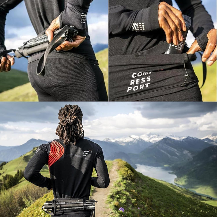 COMPRESSPORT Free Belt Pro Cinturon de Trailrunning XS-S Schwarz, XS-S Schwarz