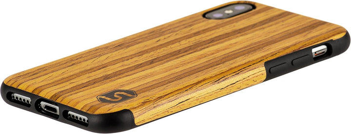 SEBASTIAN STURM Handyhülle "MAXI" | Hergestellt aus echtem Holz "Teak" in einer TPU-Hülle | Kompatib