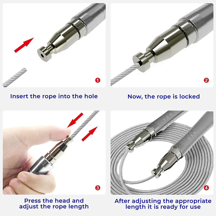 PrimaFIT Springseil Erwachsene Fitness Pro Speed Jump Rope 3m Seilspringen Verstellbar Mit Gewichten