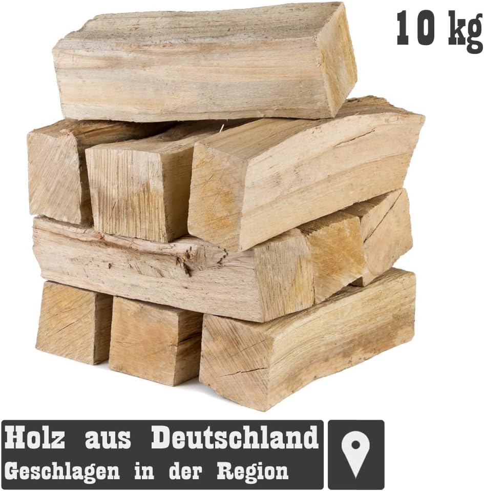 Buche Smoker Holz Räucherholz Brennholz 10 kg Buchenholz ohne Rinde 25 cm Kaminholz Smoke Feuerholz