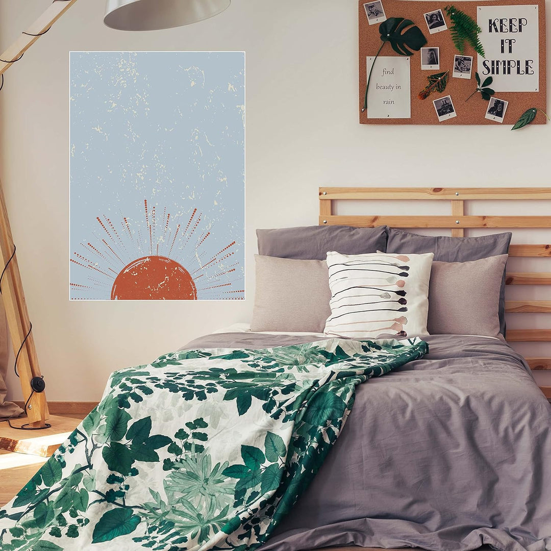 wandmotiv24 Poster als Wanddeko, Grösse Din A0, Minimalismus, Sonne, gelb, Moderne Wanddeko, Wandbil