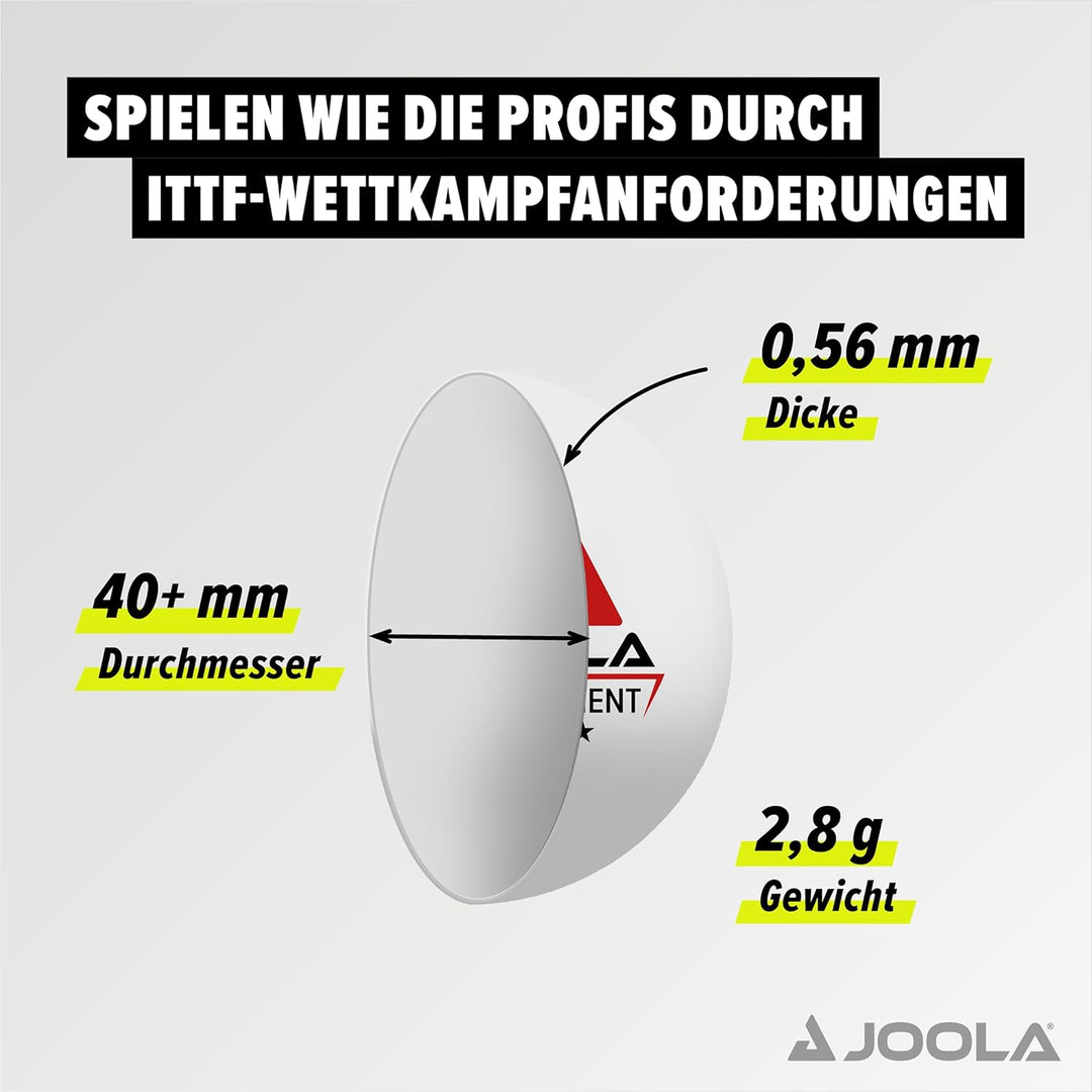 JOOLA Tischtennis Set Duo Carbon 2 Tischtennisschläger + 3 Tischtennisbälle + Tischtennishülle, rot/