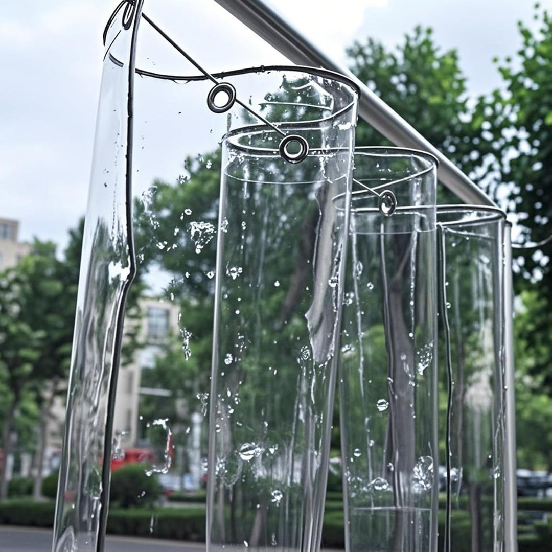 Plane Wasserdicht Transparent mit Ösen, Durchsichtig PVC Abdeckplane, Reissfest Wetterfeste Plane fü